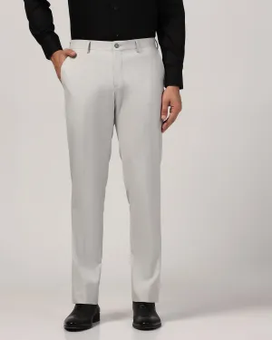 Temp Tech Slim Comfort B-95 Formal Light Grey Textured Trouser - Duke