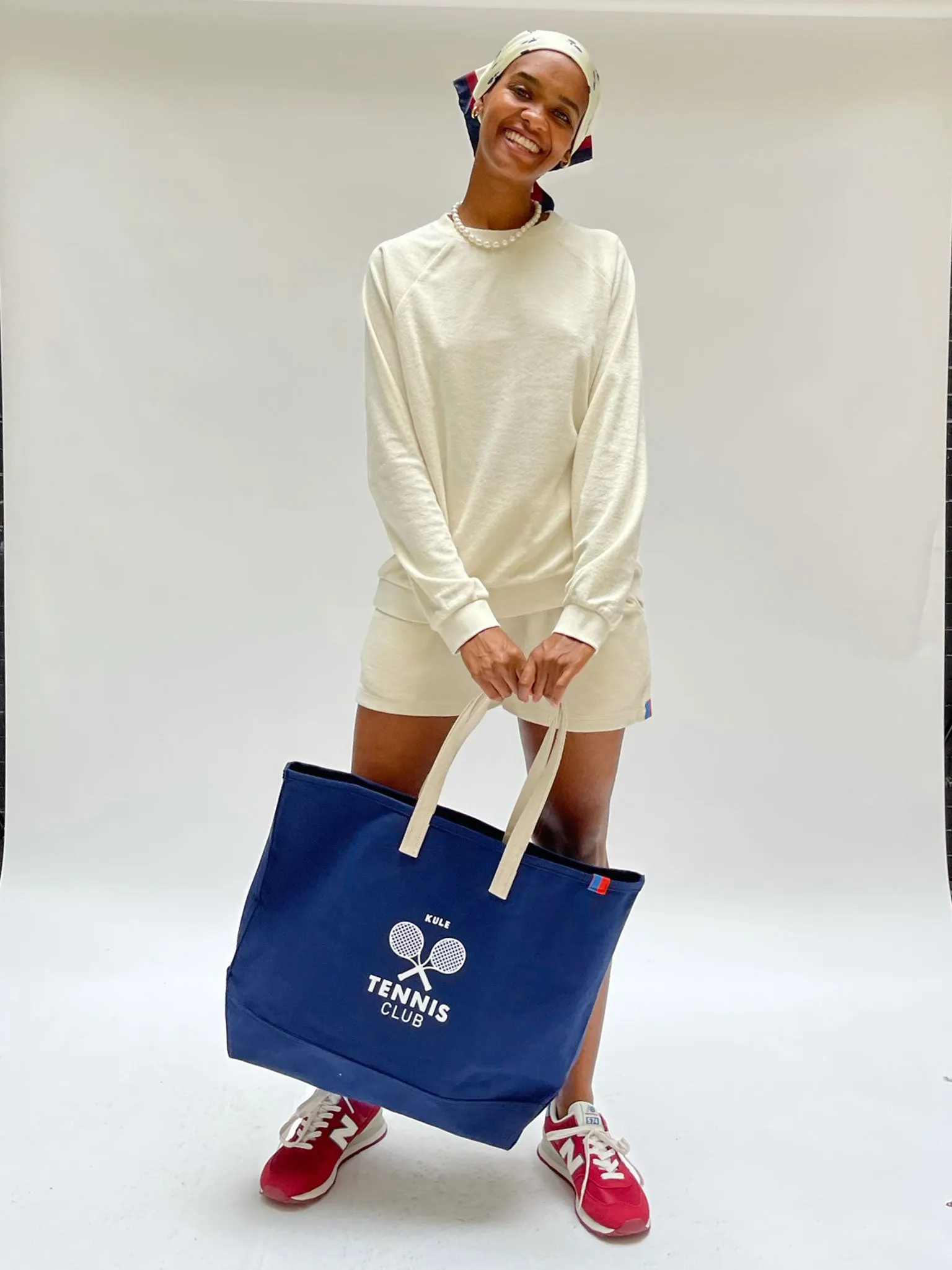 The Over the Shoulder Tennis Tote - Navy