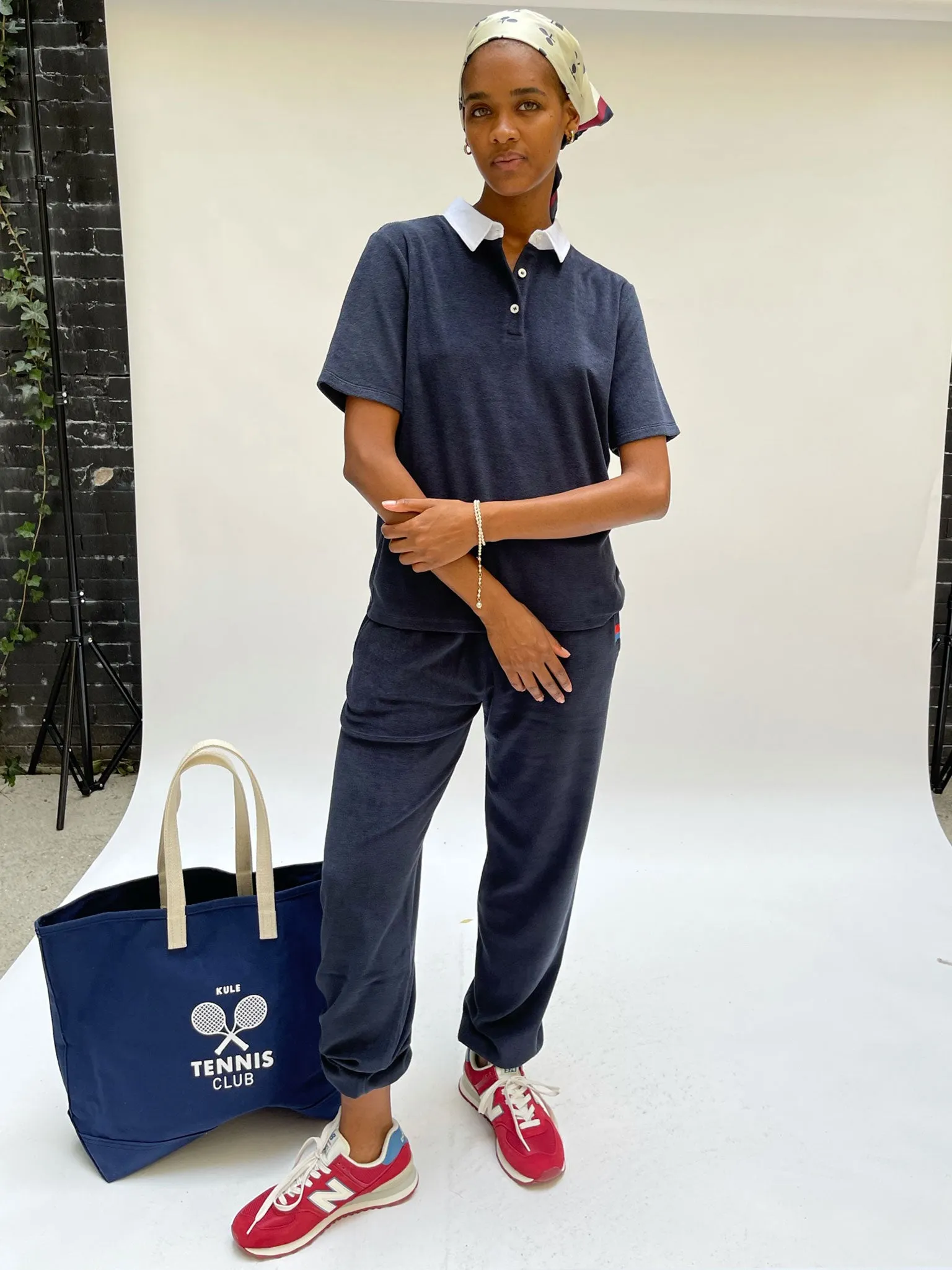 The Over the Shoulder Tennis Tote - Navy