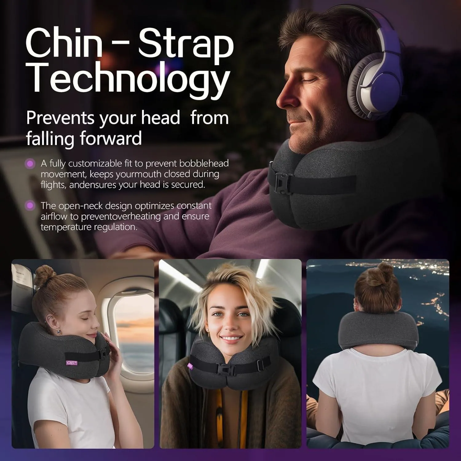 Travel Neck Pillow Compressed Memory Foam