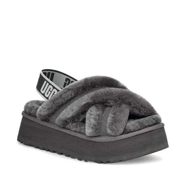 UGG - Disco Cross Slide in Charcoal