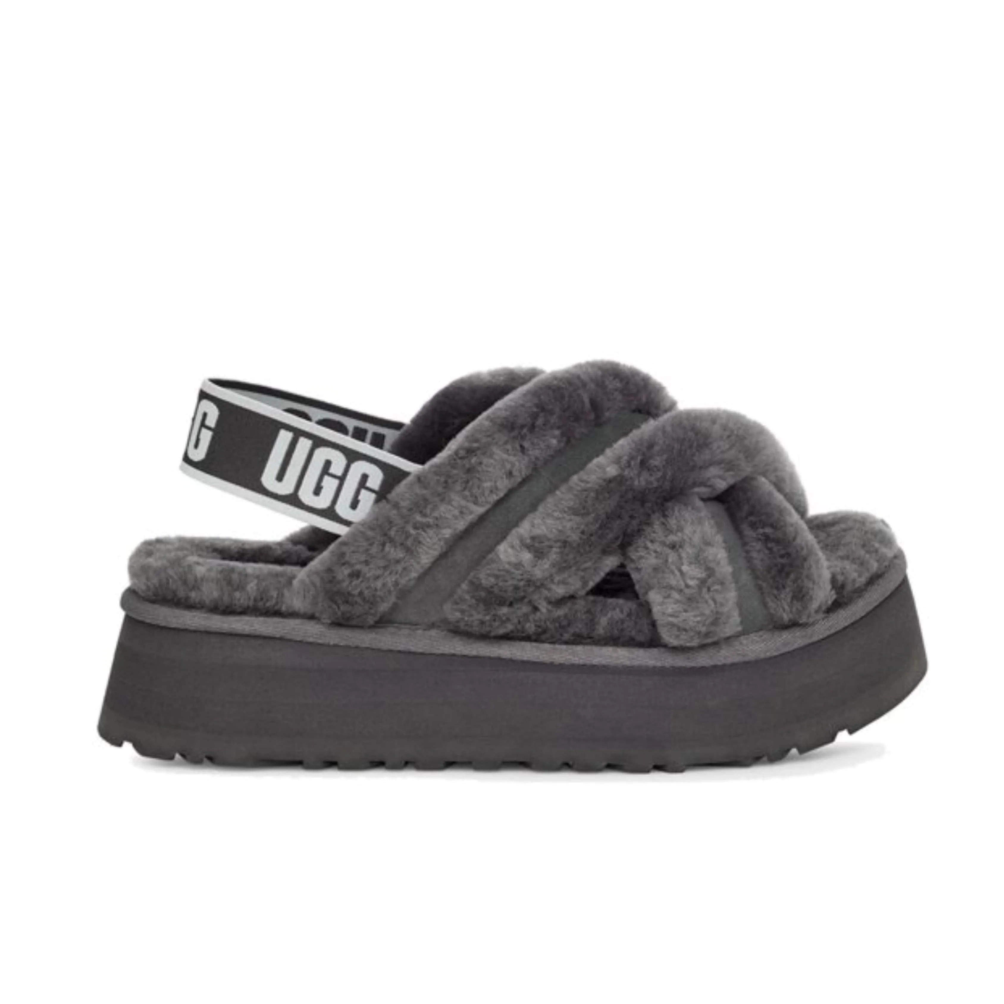 UGG - Disco Cross Slide in Charcoal