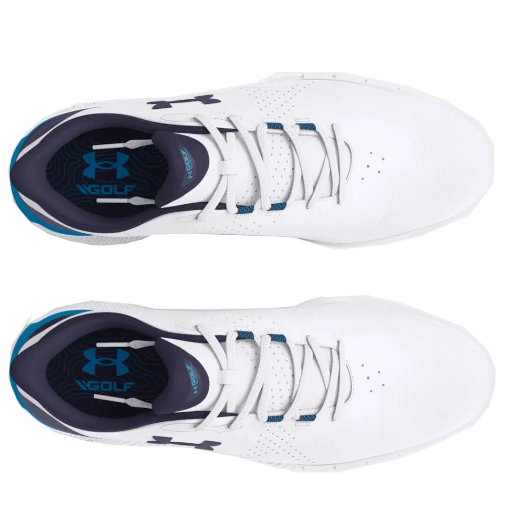 Under Armour Drive Fade Spikeless Waterproof Shoes - White/Capri/Midnight Navy