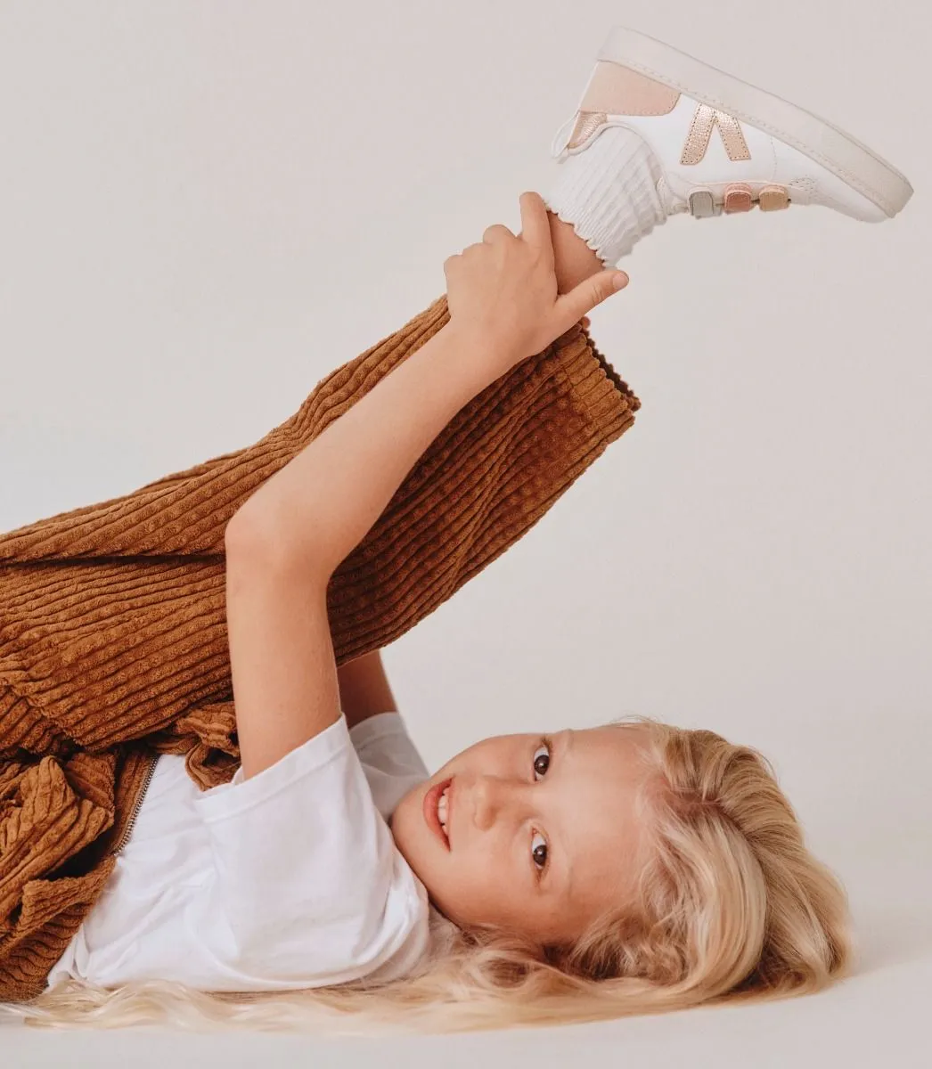 Veja Kids V-10 Multico White Shiny Trainers