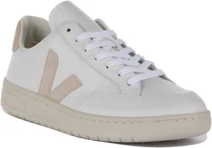 Veja V-12 Leather In White Beige For Men