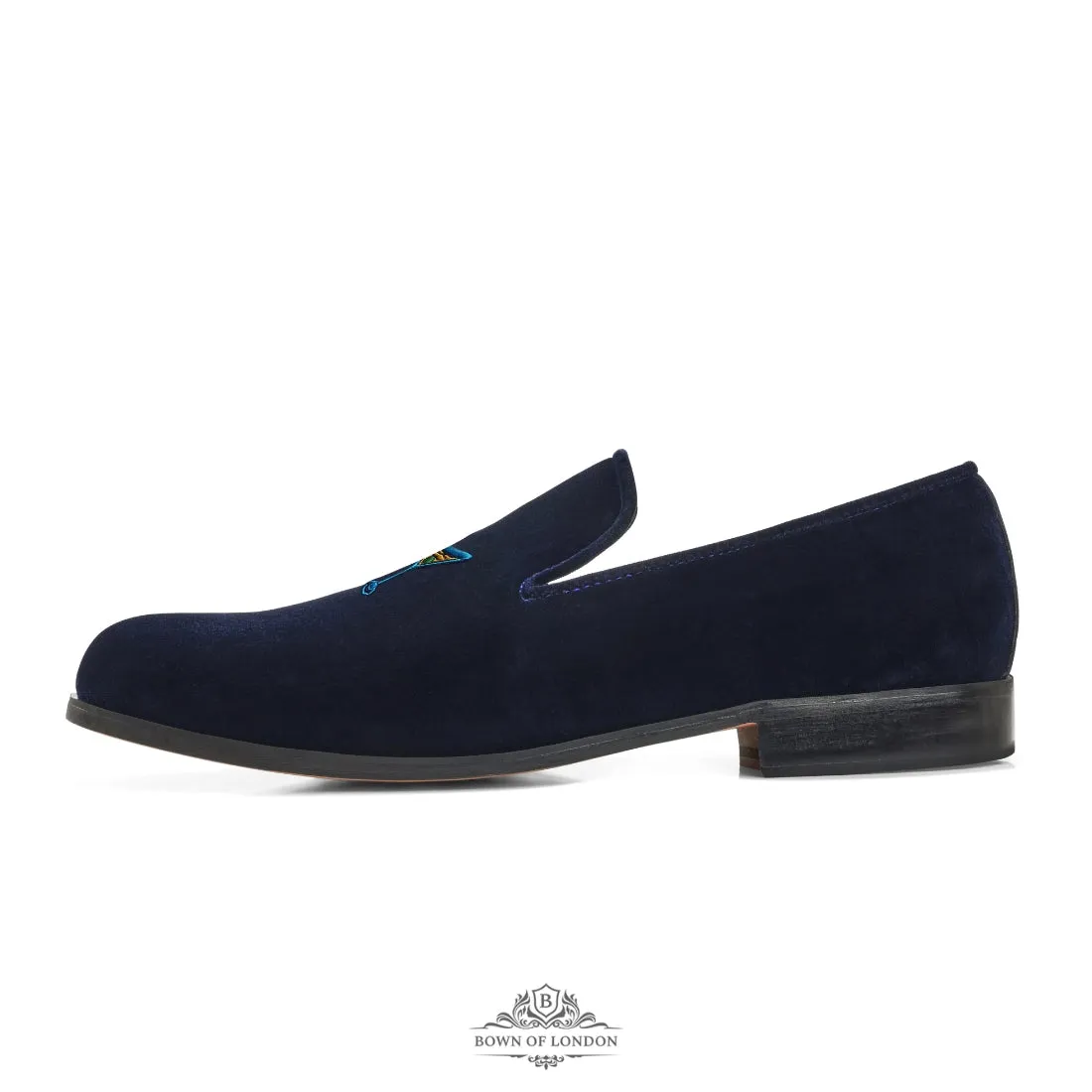 Velvet Loafer/Slipper Shoe Plain Black