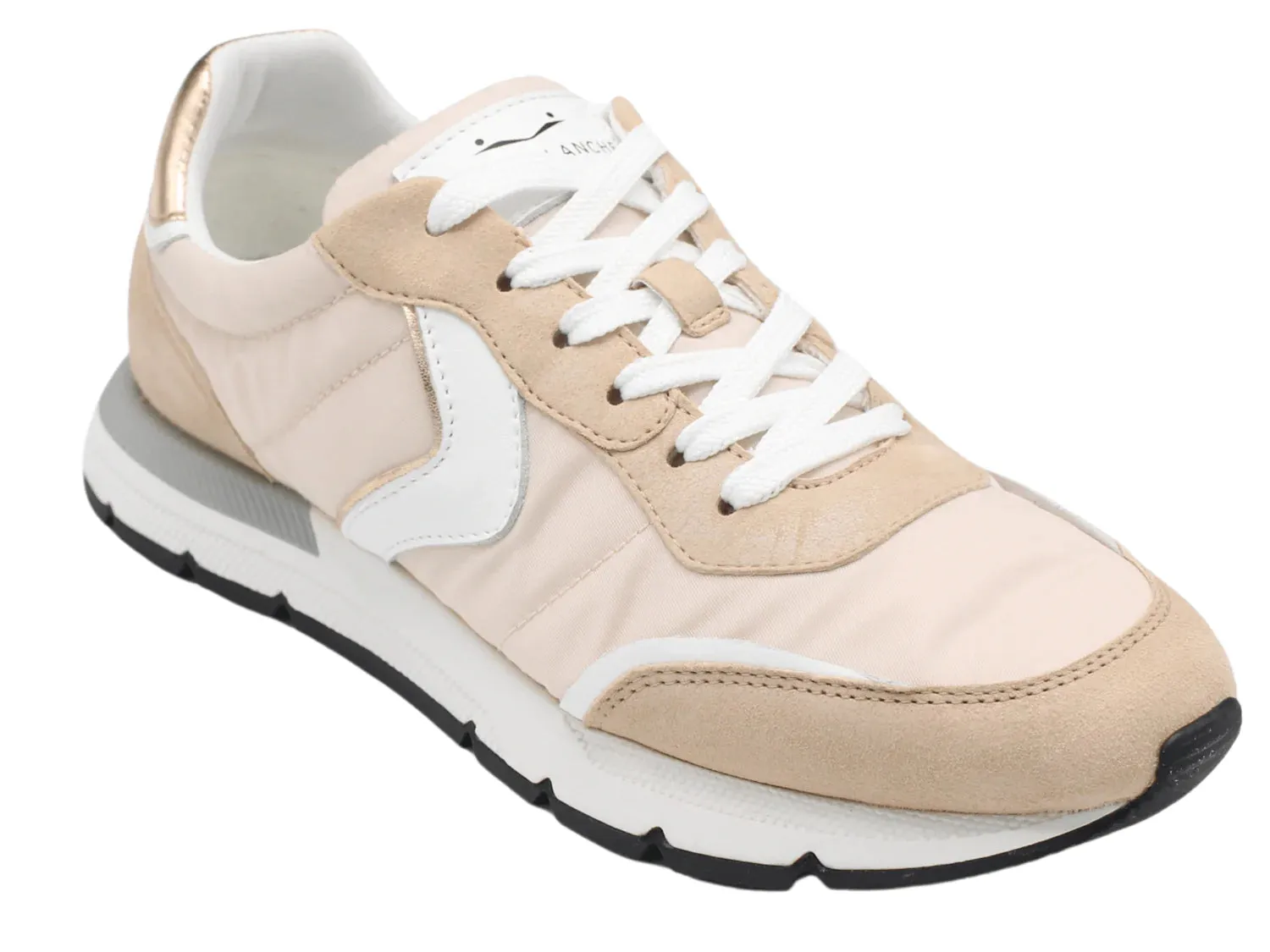 Voile Blanche - Storm 015 Suede Sneaker in Peach/White