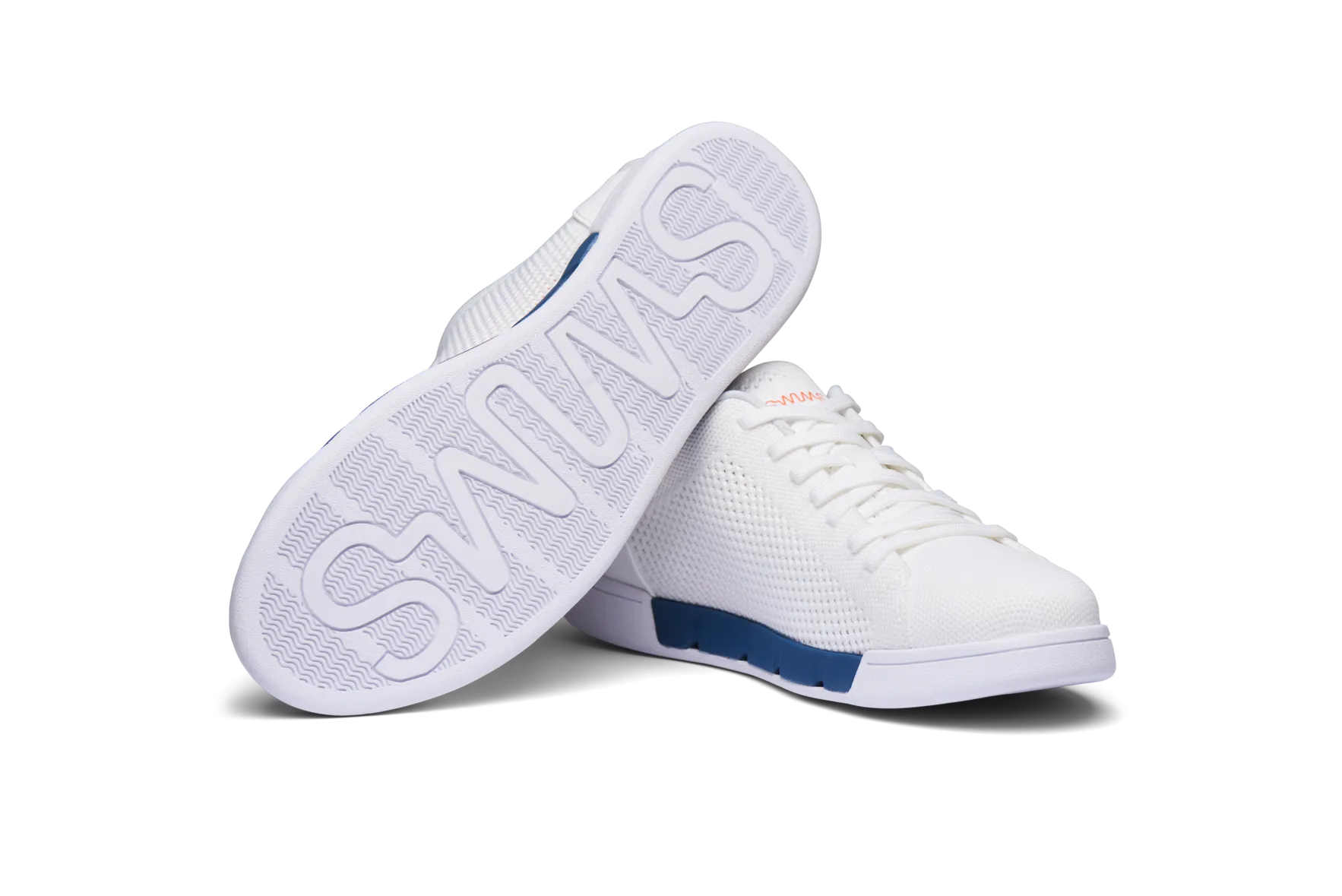 White/Ensign Blue Breeze Tennis Knit