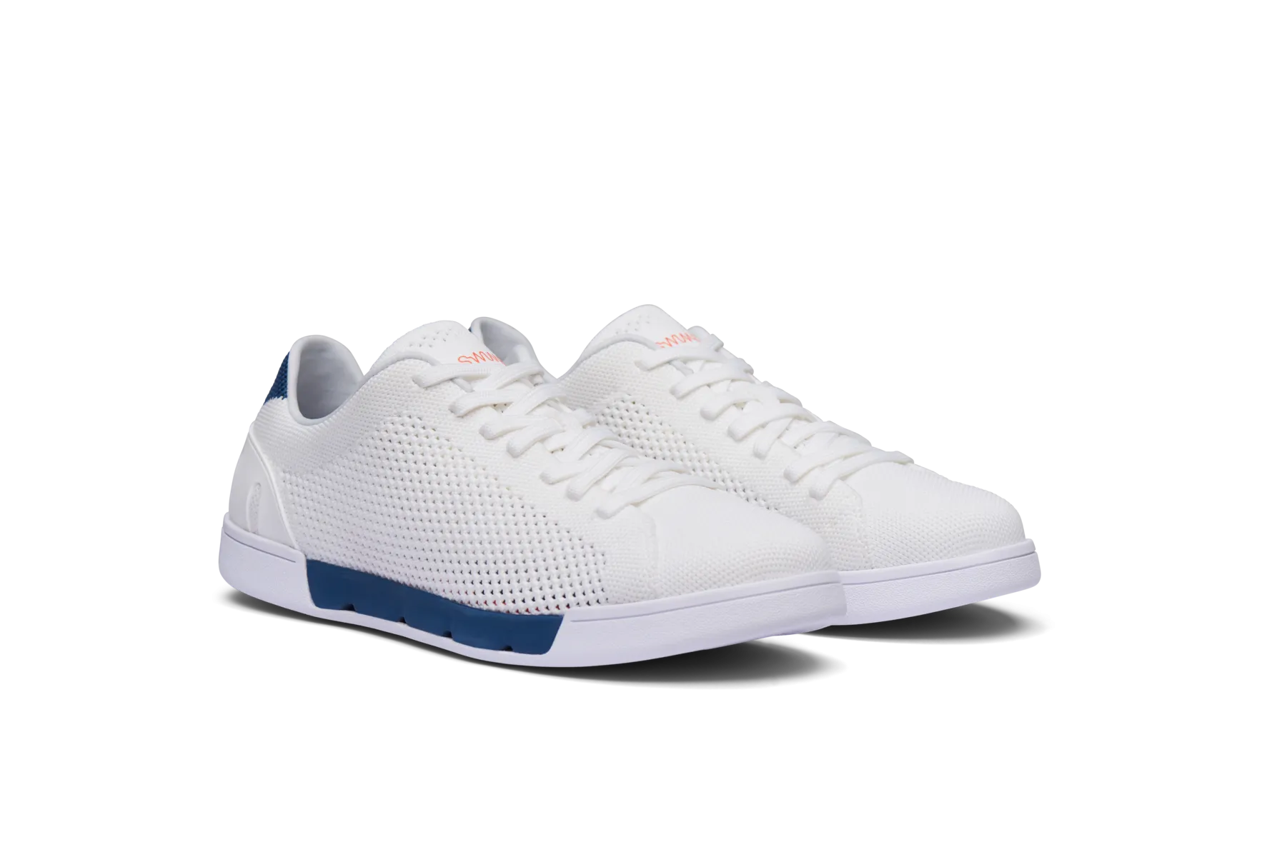 White/Ensign Blue Breeze Tennis Knit