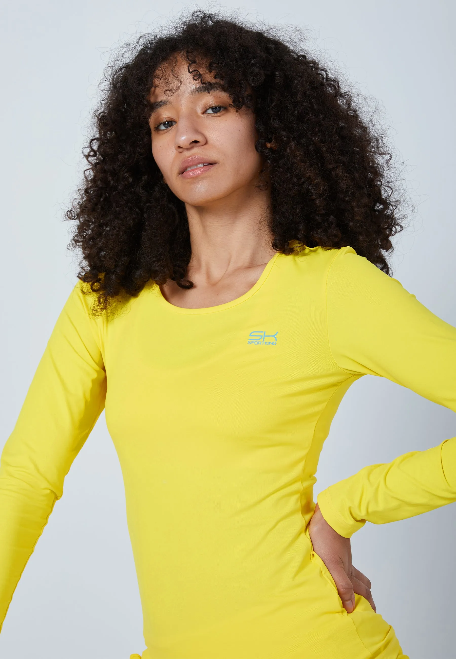 Women Tennis Longsleeve Shirt, yellow