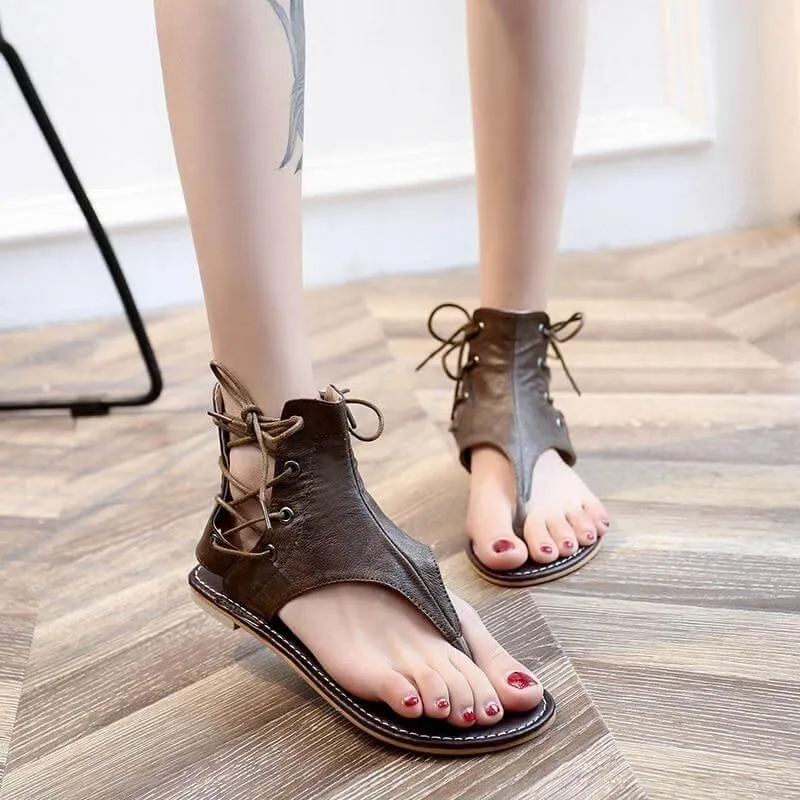 Women Vintage Gladiator Sandals Flip-Flops