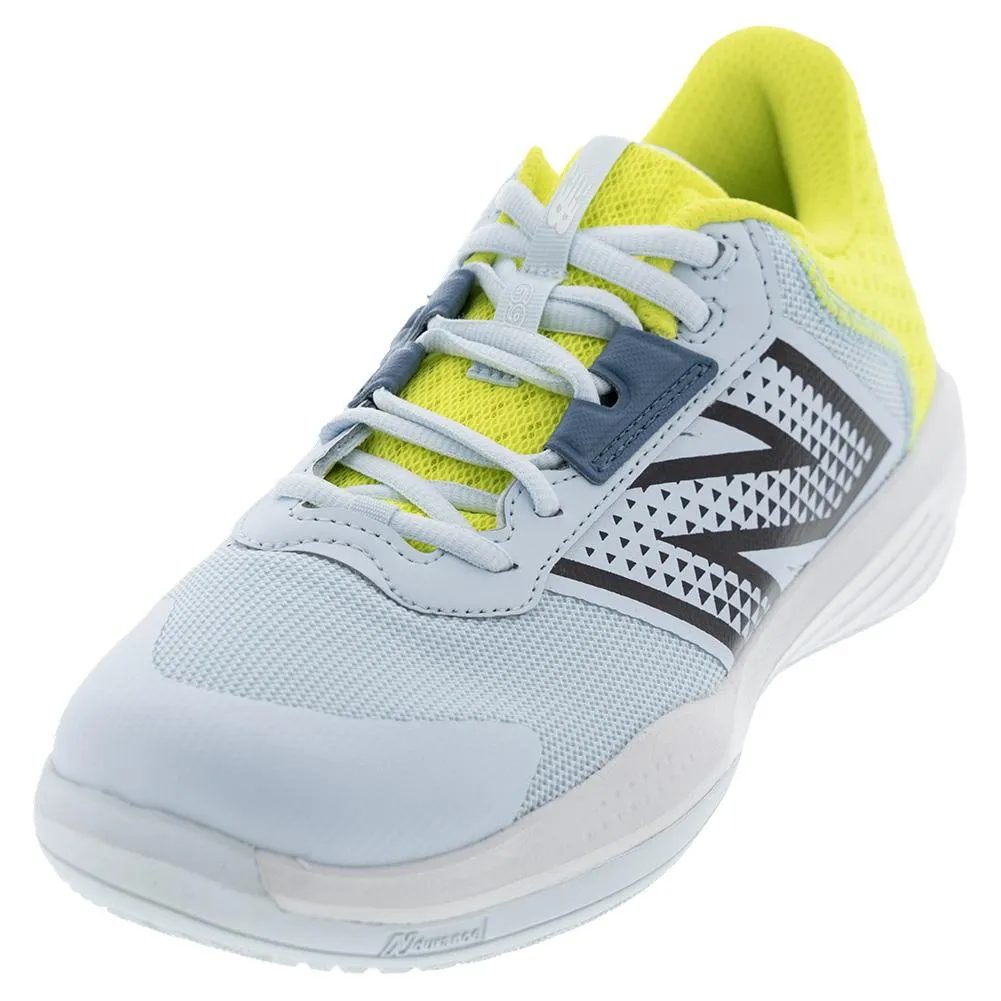 Women's 696v6 B Width Tennis Shoes Quarry Blue and Firefly