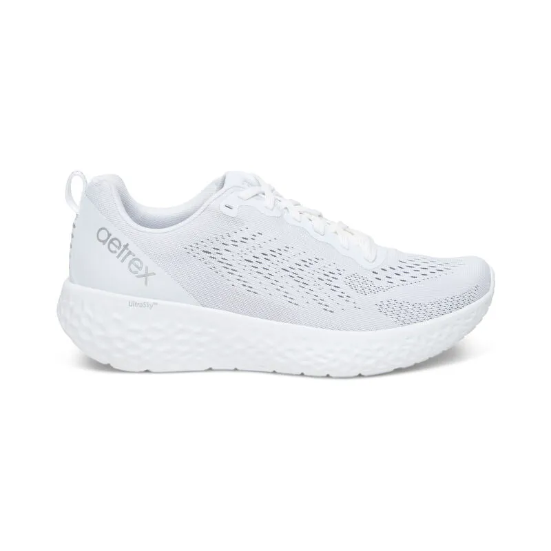 WOMEN'S AETREX DANIKA ARCH SUPPORT SNEAKER | WHITE