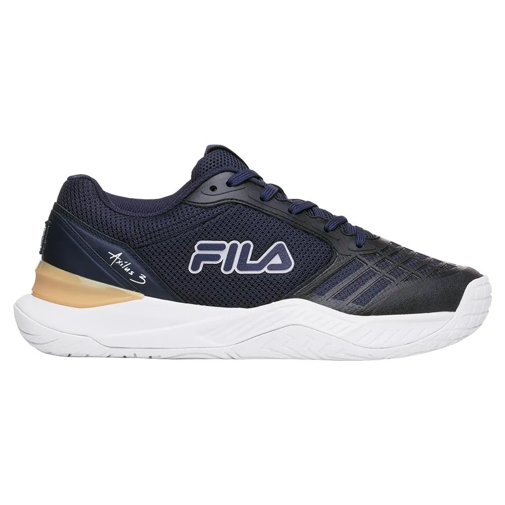 Women's Axilus 3 Tennis Shoes Navy and White