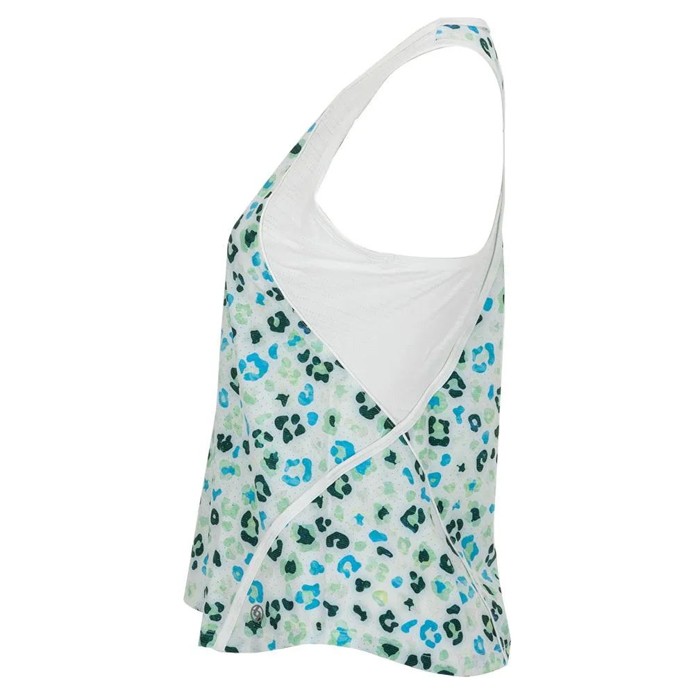 Women's Break Tennis Tank Leopard and White