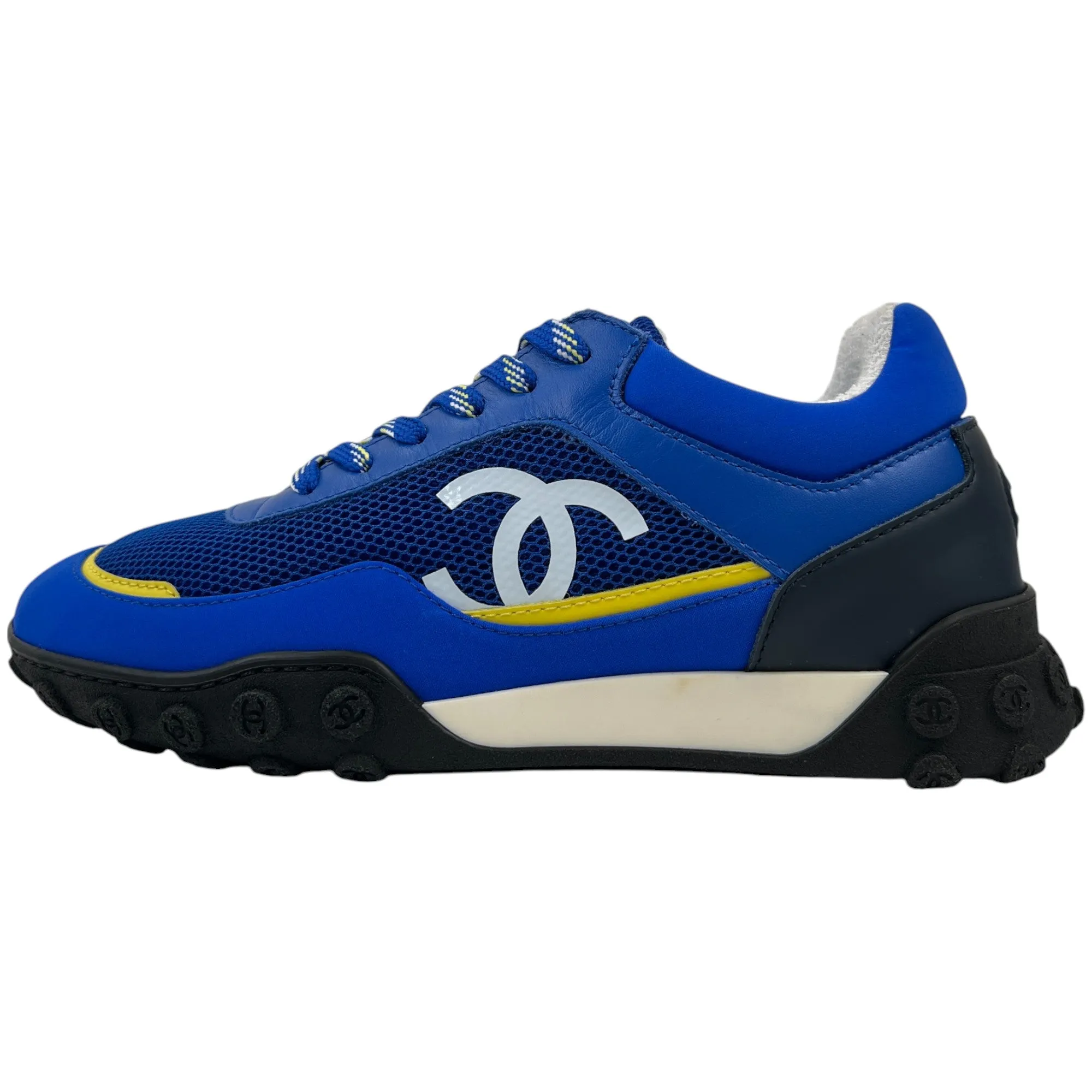 Women's Cc Logo Low Trainers Blue Size EU 35 / UK 2