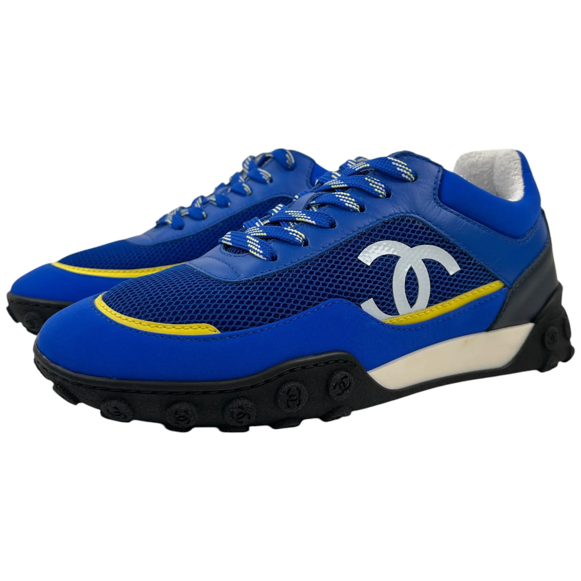 Women's Cc Logo Low Trainers Blue Size EU 35 / UK 2