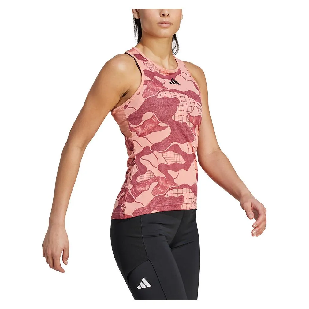 Women's Club Graphic Tennis Tank Wonder Clay and Legacy Red