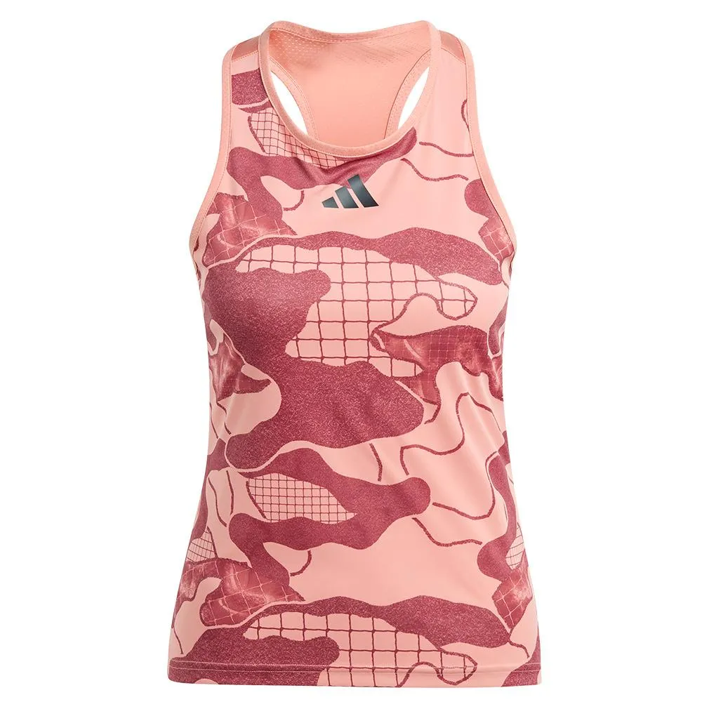 Women's Club Graphic Tennis Tank Wonder Clay and Legacy Red