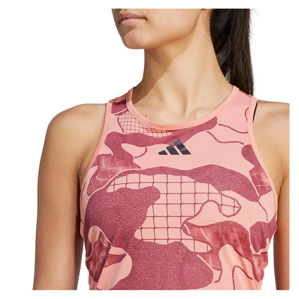 Women's Club Graphic Tennis Tank Wonder Clay and Legacy Red