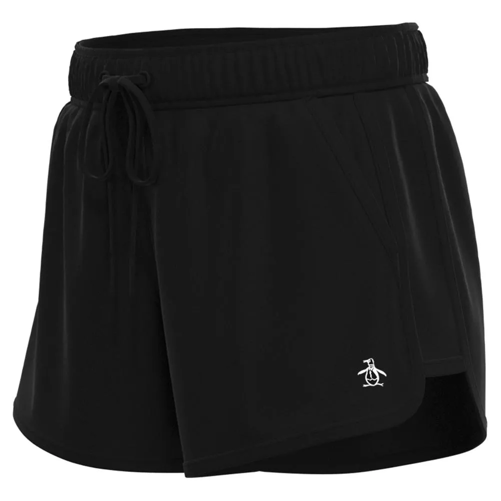 Women's Drawstring 4 Inch Tennis Short Caviar