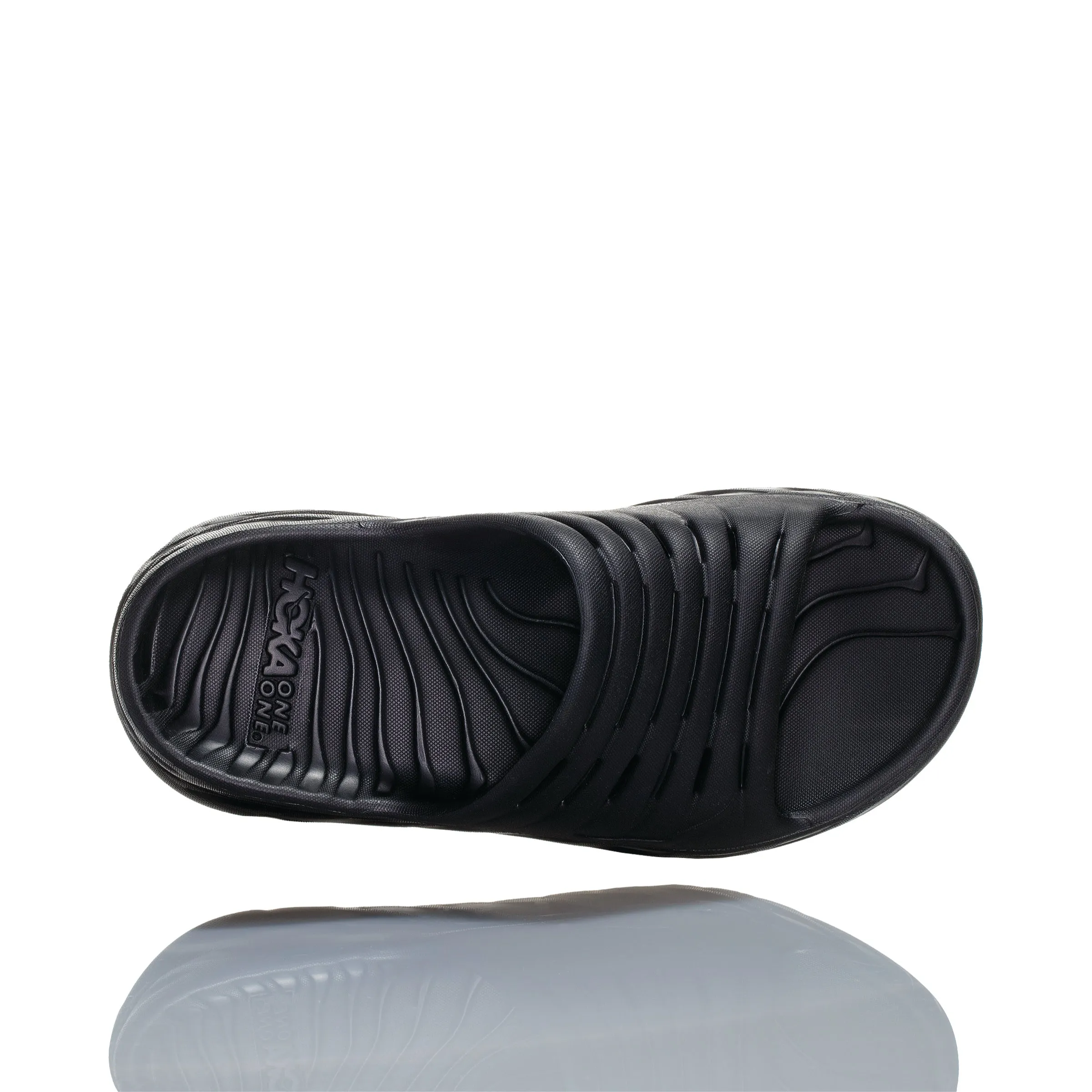 Women's Hoka Ora Recovery Slide Color: Black / Black