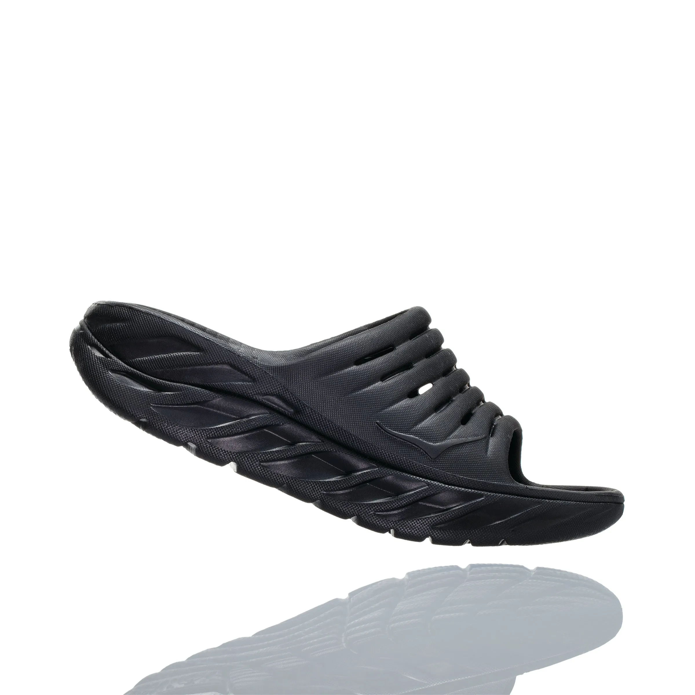 Women's Hoka Ora Recovery Slide Color: Black / Black