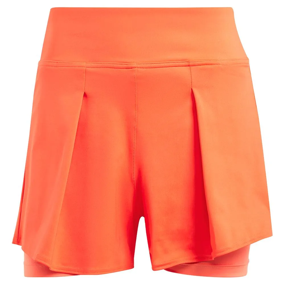 Women`s Match Tennis Shorts Bright Red and Preloved Scarlet