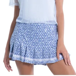 Women`s Metallic Ikat Pleated Tennis Skort Silver