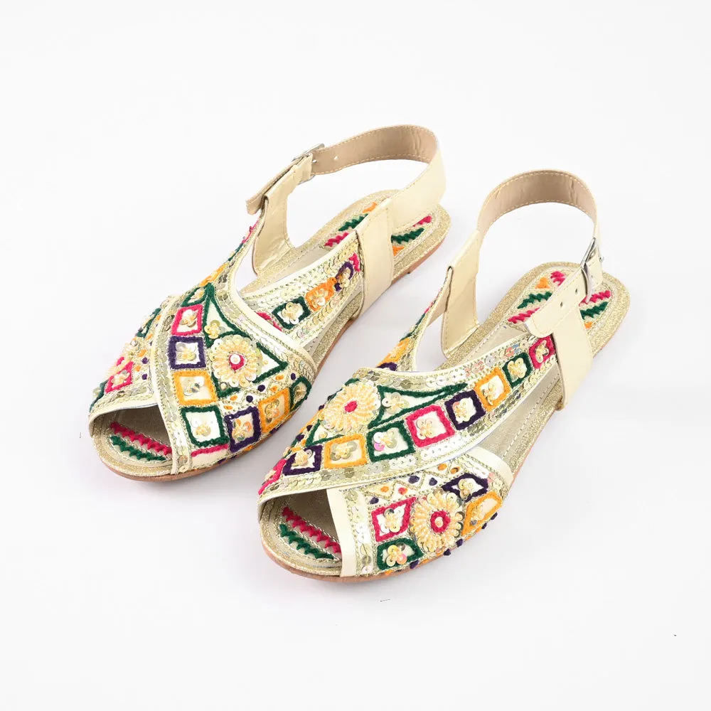 Women's Zamora Embellished Design Peshawri Chappal