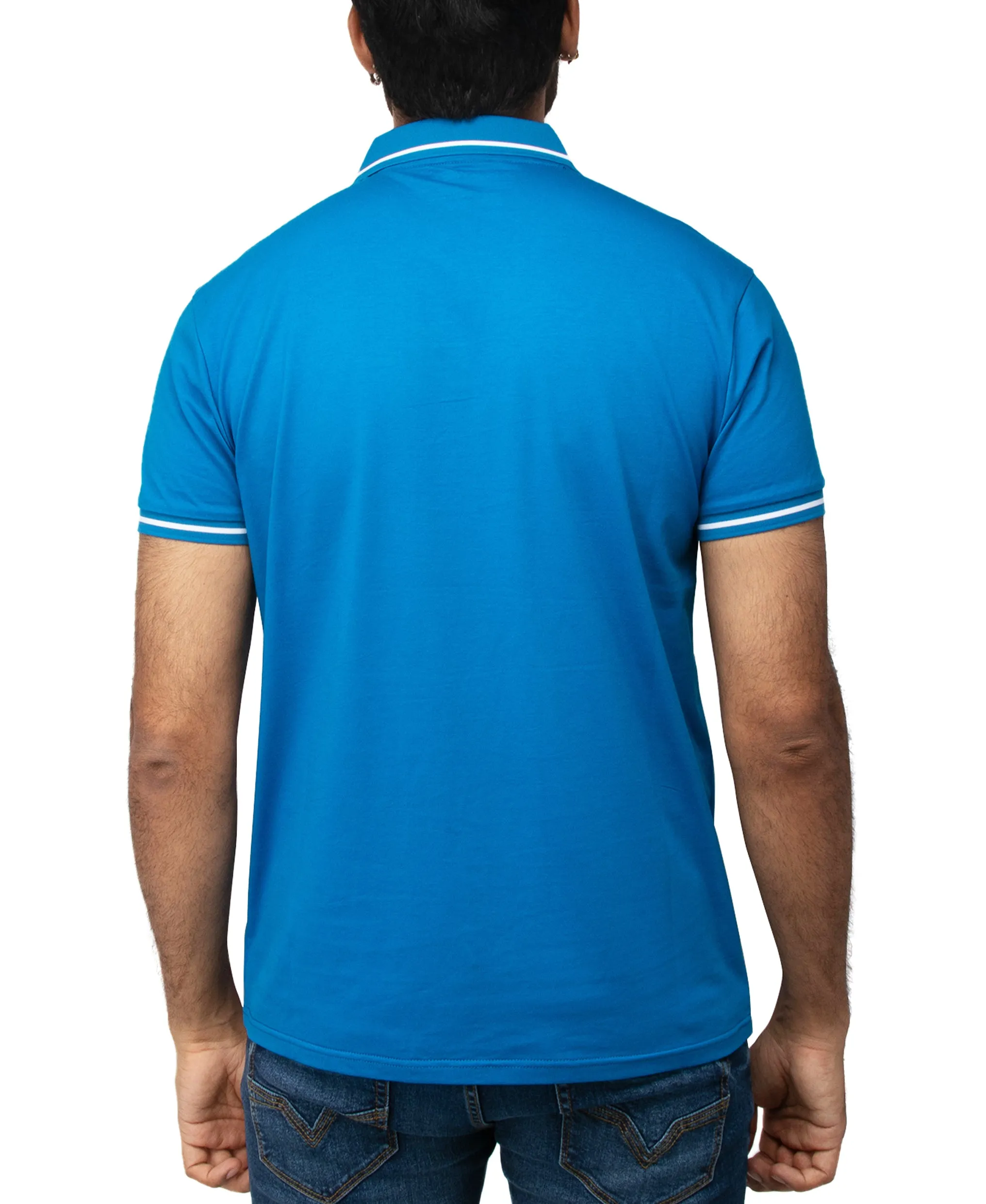 X RAY Men's Basic Short Sleeve Tipped Golf Polo Shirts