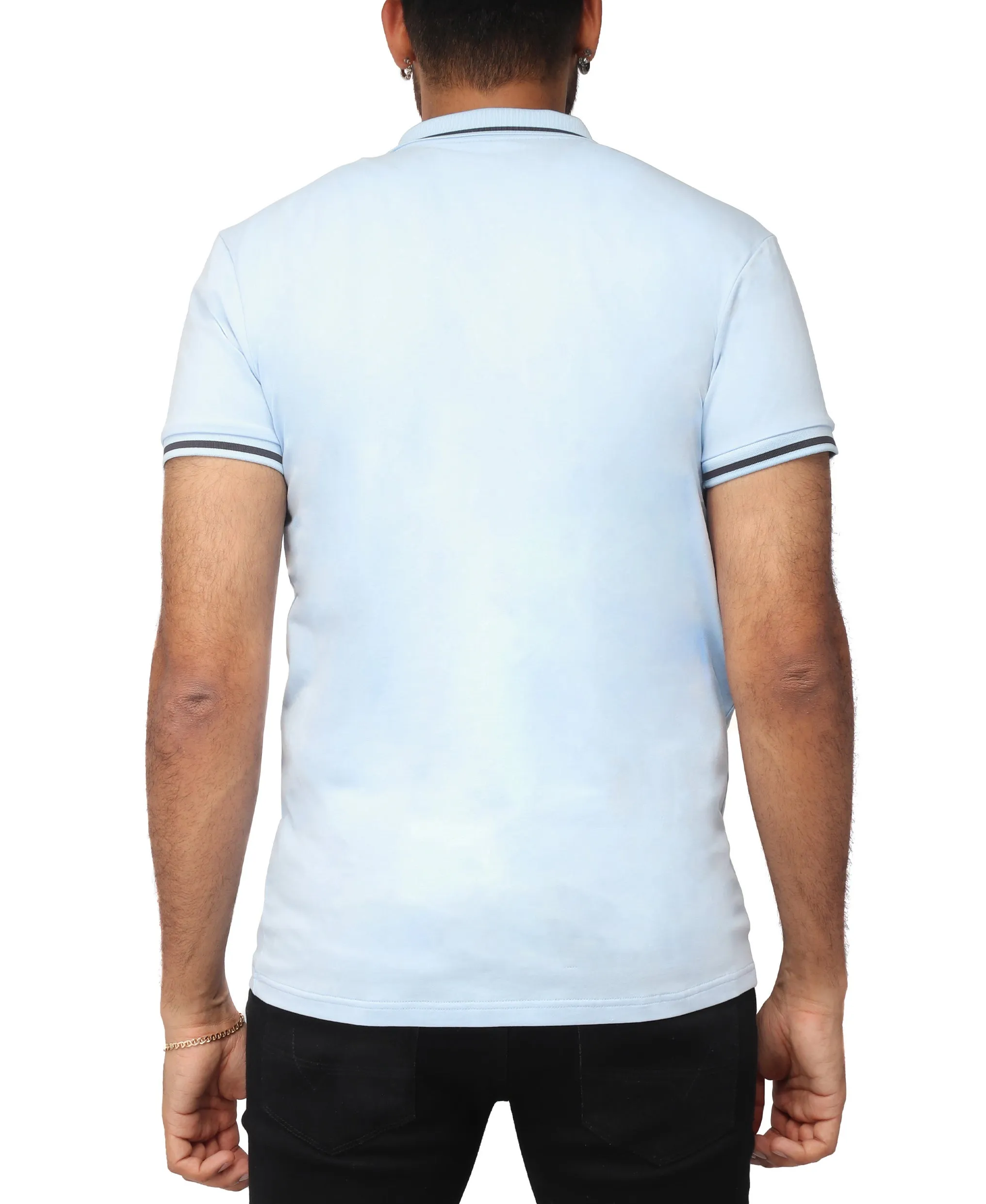 X RAY Men's Basic Short Sleeve Tipped Golf Polo Shirts