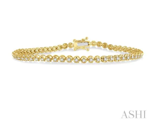 Yellow Gold Diamond Tennis Bracelet